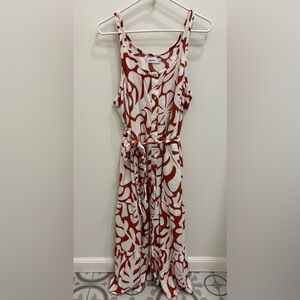 Sonoma dress women’s large sleeveless maxi orange and cream